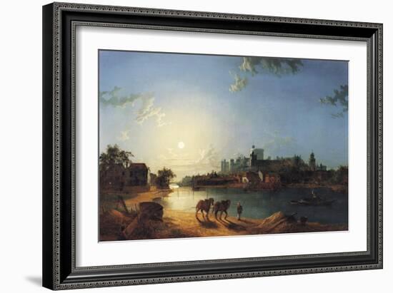 Windsor Castle by Moonlight-Henry Pether-Framed Giclee Print