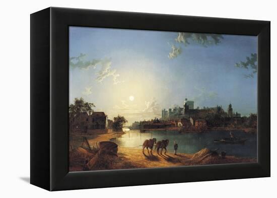 Windsor Castle by Moonlight-Henry Pether-Framed Premier Image Canvas