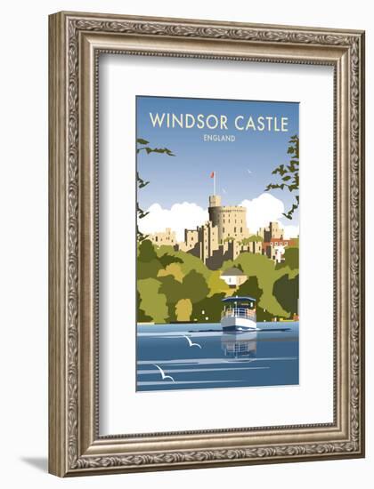 Windsor Castle - England - Dave Thompson Contemporary Travel Print-Dave Thompson-Framed Giclee Print