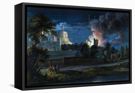 Windsor Castle from Datchet Lane on a Rejoicing Night-Paul Sandby-Framed Premier Image Canvas