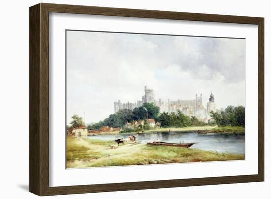 Windsor Castle from the Brocas Meadows, 1854-Alfred Vickers-Framed Giclee Print