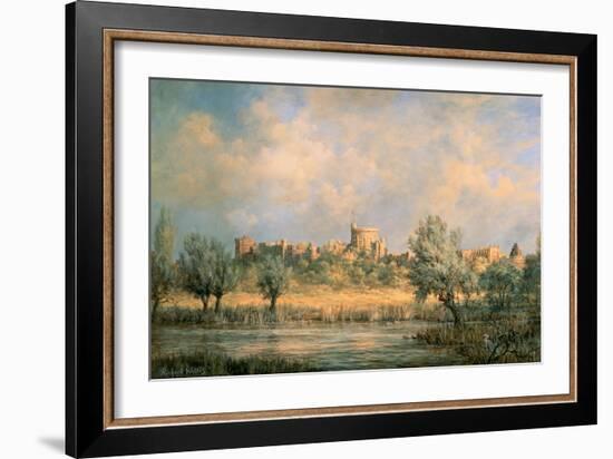 Windsor Castle: from the River Thames-Richard Willis-Framed Giclee Print