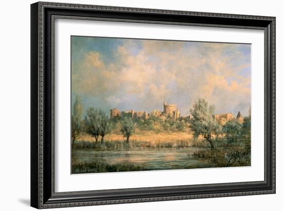 Windsor Castle: from the River Thames-Richard Willis-Framed Giclee Print