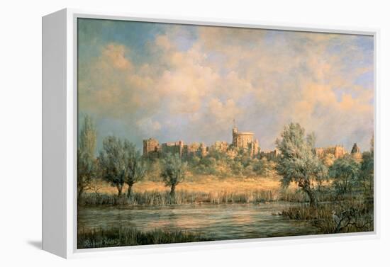 Windsor Castle: from the River Thames-Richard Willis-Framed Premier Image Canvas