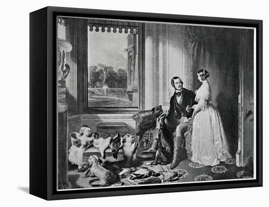 Windsor Castle in Modern Times, from the Painting of 1843-Edwin Henry Landseer-Framed Premier Image Canvas