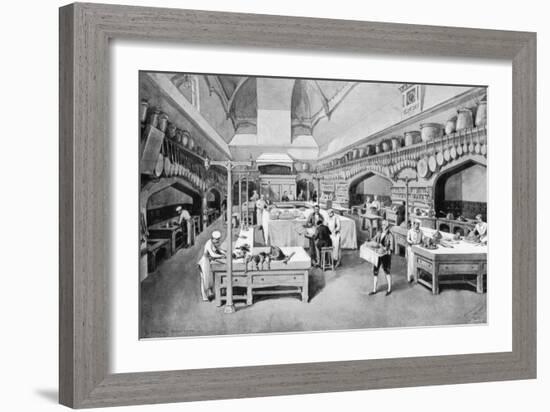 Windsor Castle Kitchen at Christmas, 1894-William Simpson-Framed Giclee Print