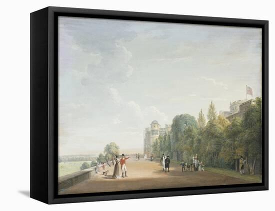 Windsor Castle: the North Terrace Looking East, with Elegant Figures, 1803-Paul Sandby-Framed Premier Image Canvas