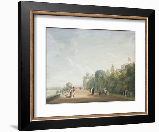 Windsor Castle: the North Terrace Looking East, with Elegant Figures, 1803-Paul Sandby-Framed Giclee Print