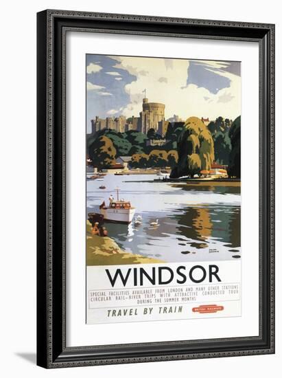 Windsor, England - British Railways Windsor Castle Thames Poster-Lantern Press-Framed Premium Giclee Print