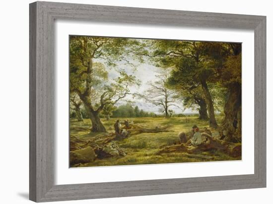 Windsor Forest ('Wood-Cutting in Windsor Forest')-John Linnell-Framed Giclee Print