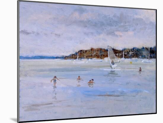 Windsurfer and Bathers-Christopher Glanville-Mounted Giclee Print