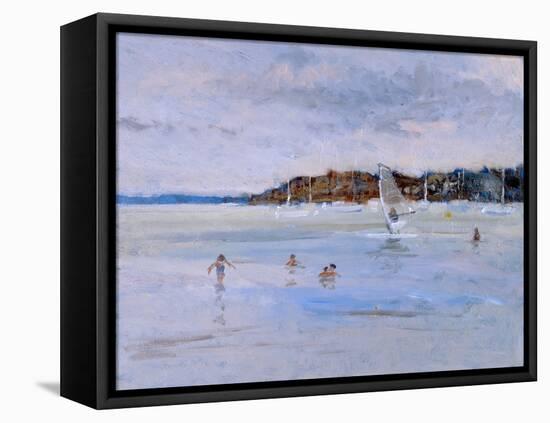 Windsurfer and Bathers-Christopher Glanville-Framed Premier Image Canvas