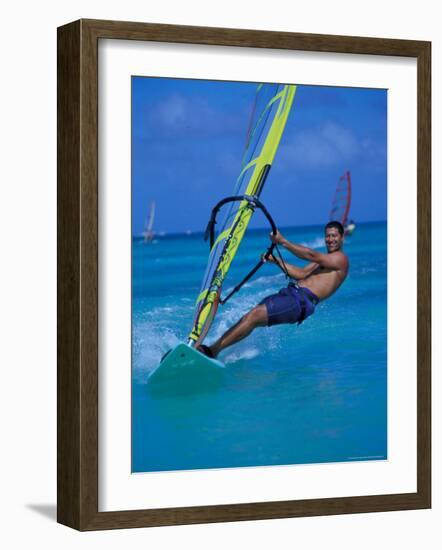 Windsurfer, Aruba, Caribbean-Robin Hill-Framed Photographic Print