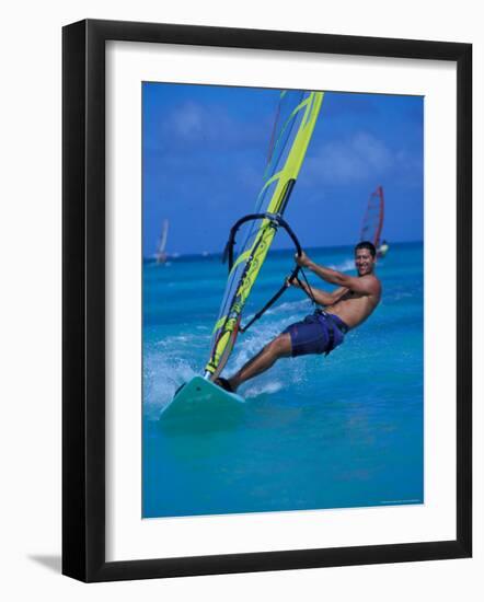 Windsurfer, Aruba, Caribbean-Robin Hill-Framed Photographic Print