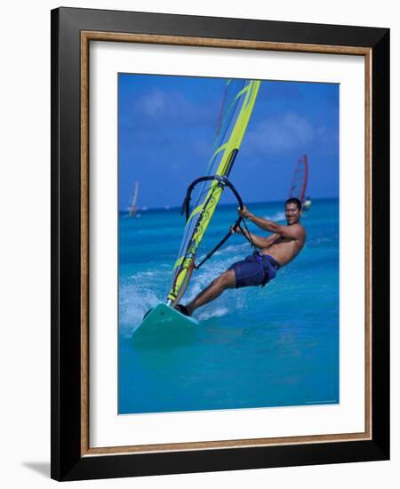 Windsurfer, Aruba, Caribbean-Robin Hill-Framed Photographic Print