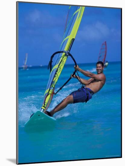 Windsurfer, Aruba, Caribbean-Robin Hill-Mounted Photographic Print