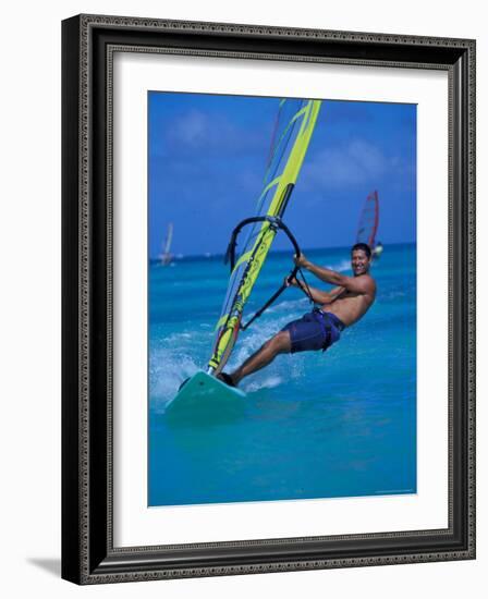 Windsurfer, Aruba, Caribbean-Robin Hill-Framed Photographic Print