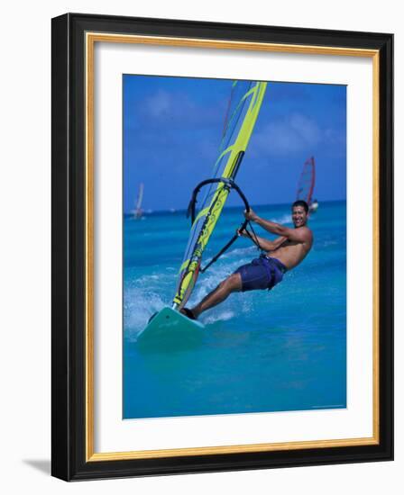 Windsurfer, Aruba, Caribbean-Robin Hill-Framed Photographic Print