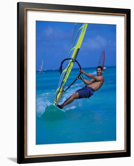 Windsurfer, Aruba, Caribbean-Robin Hill-Framed Photographic Print