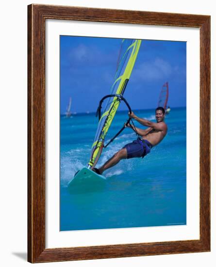 Windsurfer, Aruba, Caribbean-Robin Hill-Framed Photographic Print