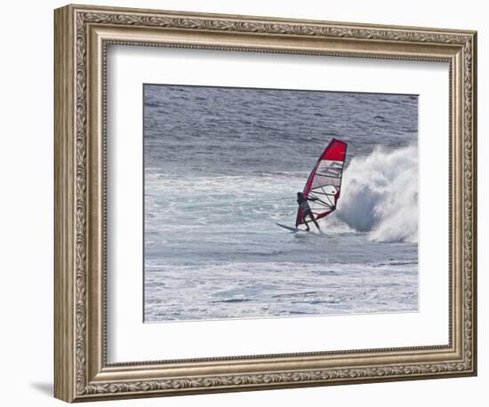 Windsurfer, Hookipa Beach Park, Maui, Hawaii, USA-Cathy & Gordon Illg-Framed Photographic Print