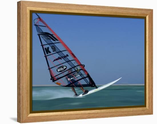 Windsurfing at Speed, Red Sea, Egypt, North Africa, Africa-Dominic Harcourt-webster-Framed Premier Image Canvas