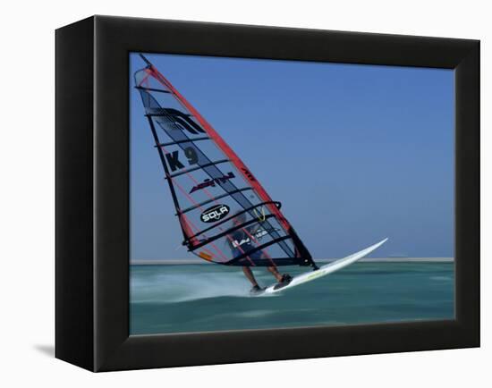 Windsurfing at Speed, Red Sea, Egypt, North Africa, Africa-Dominic Harcourt-webster-Framed Premier Image Canvas