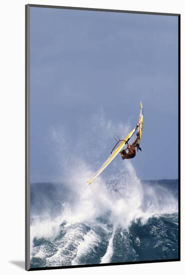 Windsurfing on the Ocean at Sunset, Maui, Hawaii, USA-Gerry Reynolds-Mounted Photographic Print