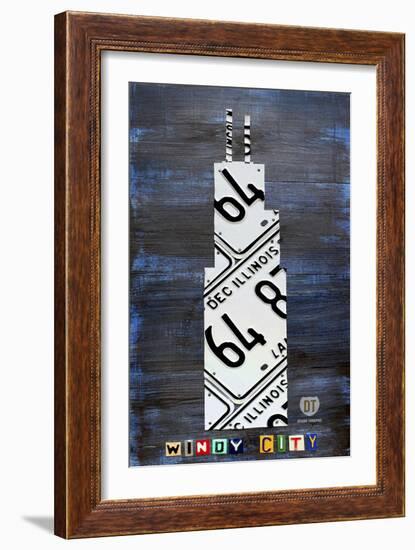 Windy City Building-Design Turnpike-Framed Giclee Print