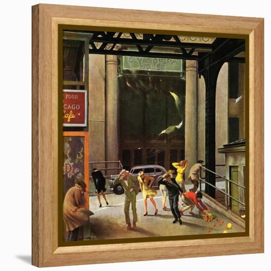 "Windy City," March 23, 1946-John Falter-Framed Premier Image Canvas