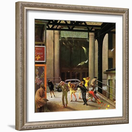 "Windy City," March 23, 1946-John Falter-Framed Giclee Print