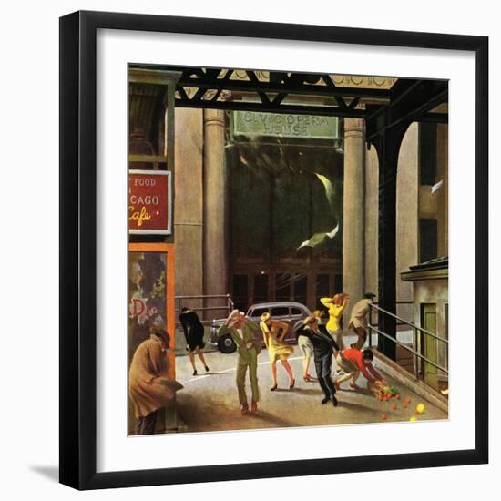 "Windy City," March 23, 1946-John Falter-Framed Giclee Print