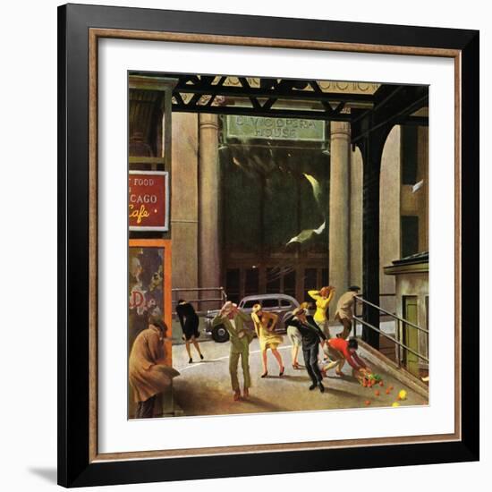 "Windy City," March 23, 1946-John Falter-Framed Giclee Print