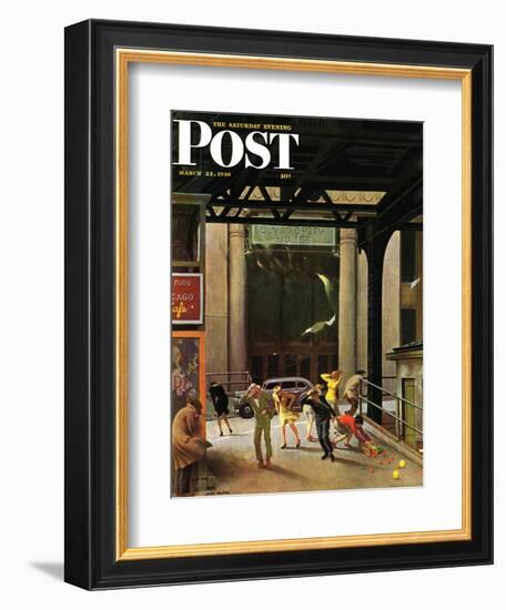 "Windy City," Saturday Evening Post Cover, March 23, 1946-John Falter-Framed Giclee Print