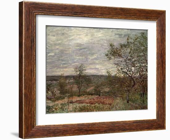 Windy Day at Veneux, 1882-Alfred Sisley-Framed Giclee Print