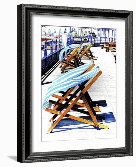 Windy Day On Eastbourne Pier-Dorothy Berry-Lound-Framed Giclee Print