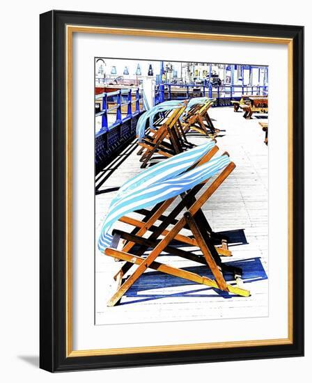 Windy Day On Eastbourne Pier-Dorothy Berry-Lound-Framed Giclee Print