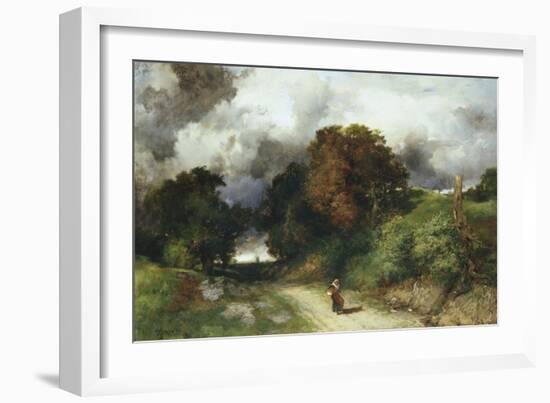 Windy Hilltop - Amagansett, L.I. 1901-Thomas Moran-Framed Giclee Print