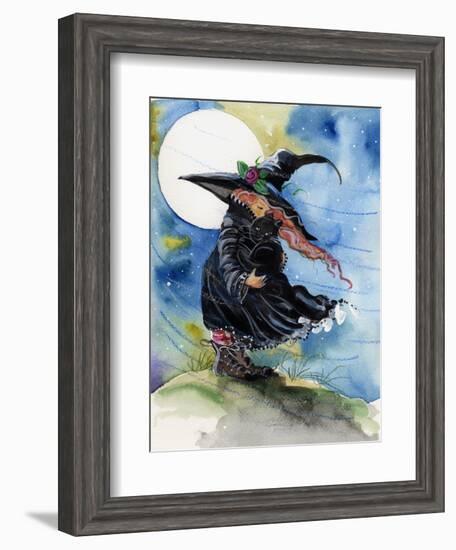 Windy Witch Halloween-sylvia pimental-Framed Art Print