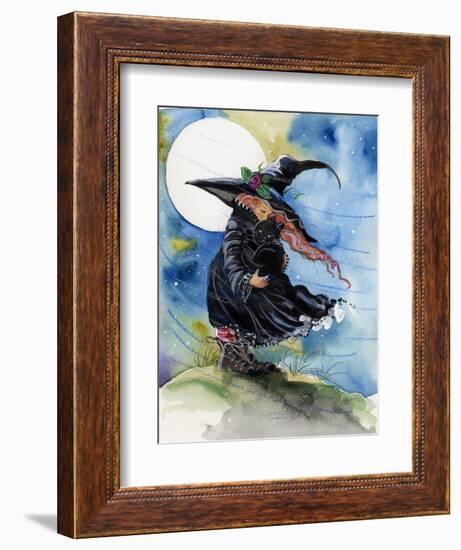 Windy Witch Halloween-sylvia pimental-Framed Art Print