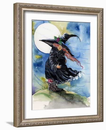 Windy Witch Halloween-sylvia pimental-Framed Art Print