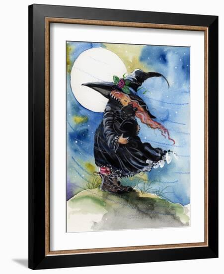 Windy Witch Halloween-sylvia pimental-Framed Art Print