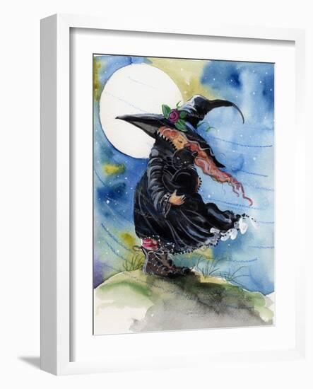 Windy Witch Halloween-sylvia pimental-Framed Art Print