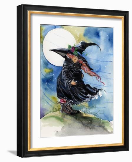 Windy Witch Halloween-sylvia pimental-Framed Art Print