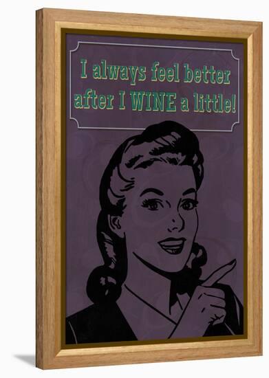 Wine a Little-Lantern Press-Framed Stretched Canvas