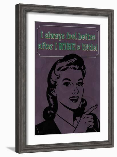 Wine a Little-Lantern Press-Framed Art Print