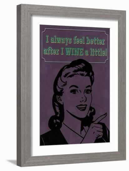 Wine a Little-Lantern Press-Framed Art Print