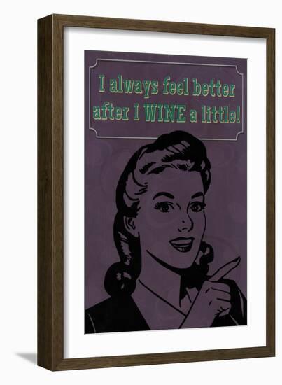 Wine a Little-Lantern Press-Framed Art Print