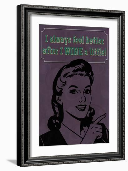 Wine a Little-Lantern Press-Framed Art Print