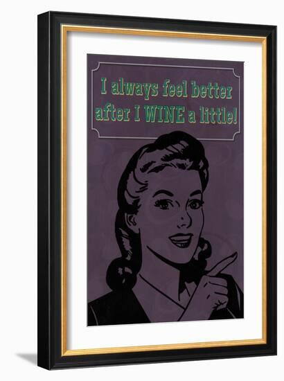 Wine a Little-Lantern Press-Framed Art Print